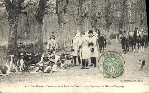 Chasse courre dans la - chasse,