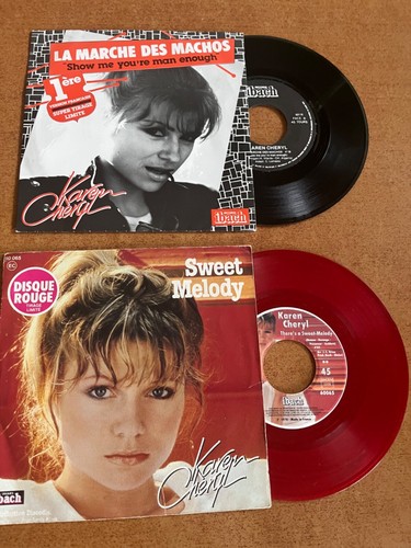 Deux disques vinyl karen - 45, t