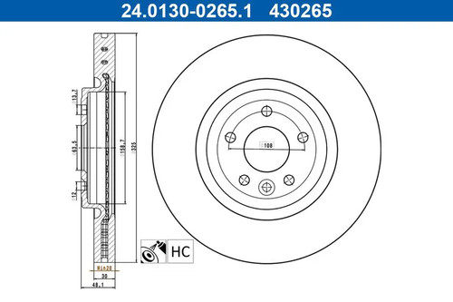 Disque frein ventilé - disque,