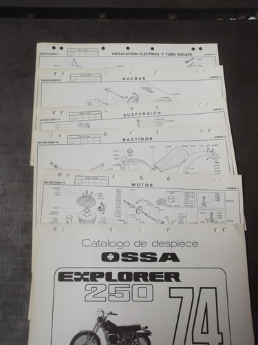 Ossa part list pieces - ossa,