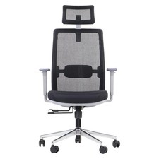 Chaise de bureau ergonomique pivotante CUTLER GF, accoudoirs et assise réglables