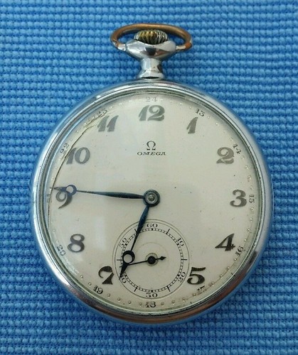 Omega open face poket watch - omega,