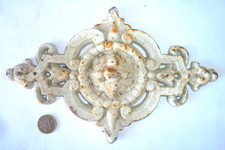 ANCIENNE ROSACE ORNEMENT DE DÉCORATION DE PORTAIL EN FONTE