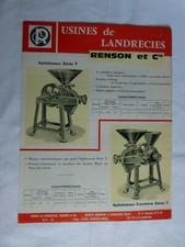  RENSON ET Cie Agricultural Catalog Prospectus: R&T Series Flattener