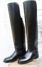 Men's Motorcycle Knee High Tall Police Patrol Leather Biker Boot UK 5-12