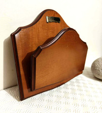 porte courrier mural bois massif artisanat Français P.B. vintage