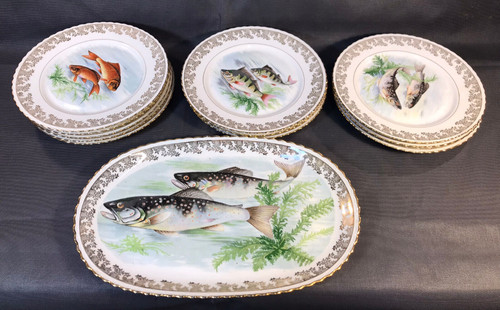 Ancien service poisson plat - ancien,