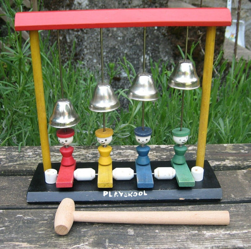 Ancien jouet bois xylophone - en,