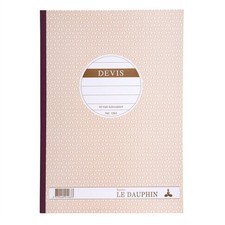 [1263D] LE DAUPHIN Manifold autocopiant 297X210 Devis 50 tripli - Avoine