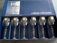 6 verres à vin rouge cristal