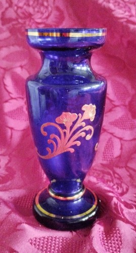 Vase murano bleu cobalt - vase,