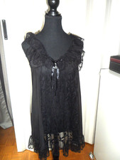 NUISETTE NOIRE DENTELLE FLEURS