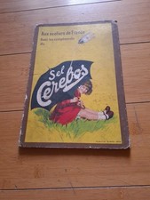 CARTON PUBLICITAIRE LITHOGRAPHIE  , PORTE DOCUMENT SEL CEREBOS