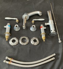 Grohe Bathroom Faucet matte Chrome Widespread W/ Pop-Up Drain 20 800 RR0