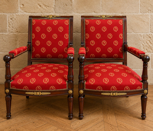 Paire fauteuils époque - paire, de