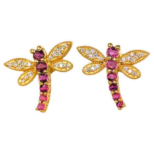 18k solid gold natural ruby - 18k,