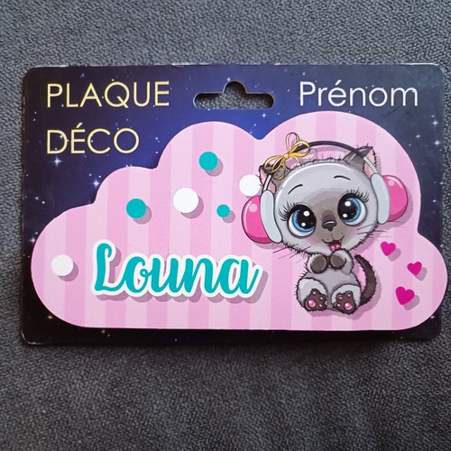 Louna plaque adhésive prénom - plaque,