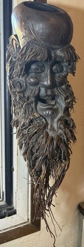 Sculpture statue bois racine - bois,