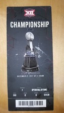 2017 Big 12 Championship OU Oklahoma vs TCU ticket stub.