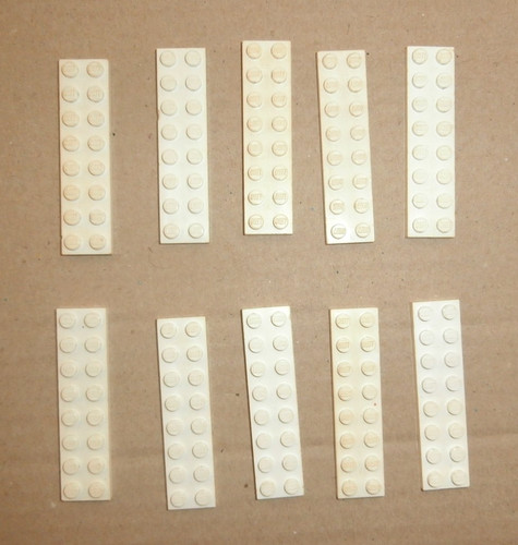 Lego plaque 2x6 - 2x6, blanc