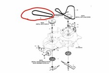 Murray Sentinel 2nd Pont Lame Drive Ceinture 125/40 125-102 102cm Rear Collect