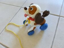  JOUET VINTAGE CHIEN TOMY ARTICULÉ LAISSE POUR TIRER SON HALETANT ET ABOYANT