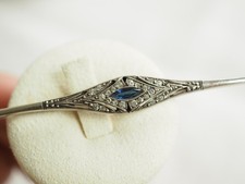BROCHE ANCIENNE ARGENT MASSIF ART DECO ANTIQUE SILBER BROOCH