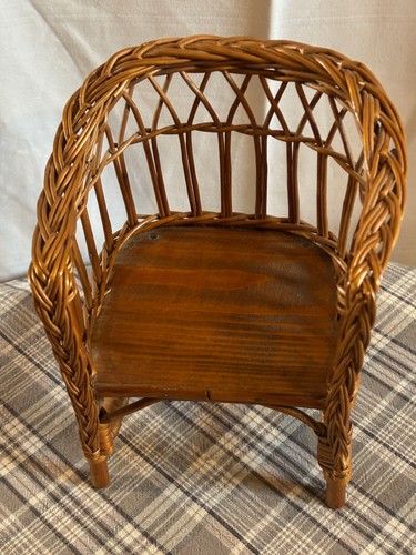 Fauteuil osier pour poupée - en,