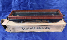 TRAINS HORNBY WAGON A RIDELLES BASSES ECARTEMENT O  35 MM MECCANO DANS SA BOITE