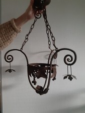 MONTURE DE LUSTRE ART DECO FER