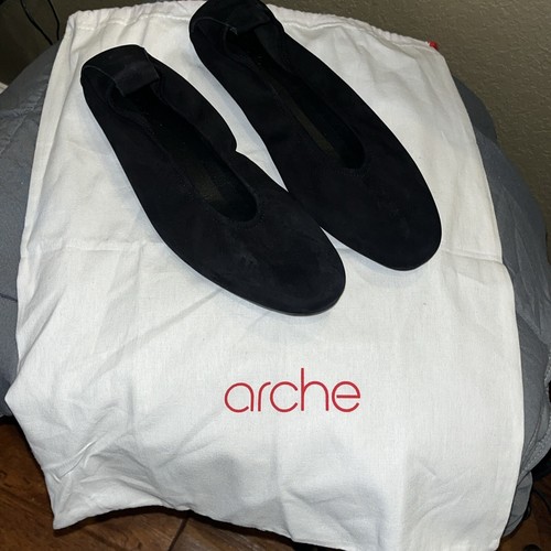 Arche black nubuck - nubuck, suede