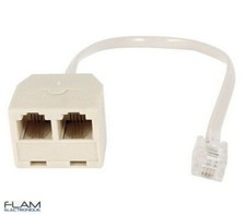 Adaptateur doubleur RJ11 6P4C Male / 2x Femelle (female) Adapter Splitter Cable