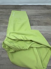 Wilo The Label Anthropologie Ribbed Lime Green Capri Ruched Leggings Size XSmall