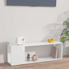 Meuble TV Armoire de Télévision Salon Blanc Brillant Bois d'Ingénierie vidaXL
