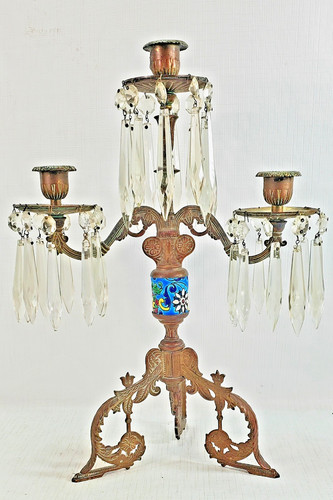Brass candelabra prisms - *,