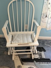 Rocking chair nursery glider with foot rest used