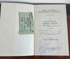Paul Tortelier, Maud Martin & Herbert Downes Cellist Signed Theatre Programme