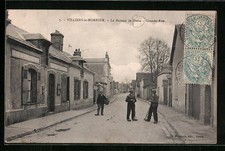Old postcard Villiers-le-Morhier, Le Bureau de Poste, Grande-Rue 1906 