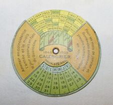 RARE ANTIQUE "PERPETUAL" CALENDAR 1843-1955 19th century