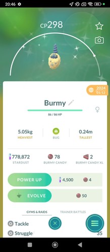 Burmy sand shiny registred or - burmy,