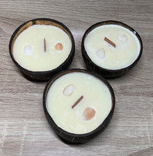Lot de 3 Bougie Noix de Coco