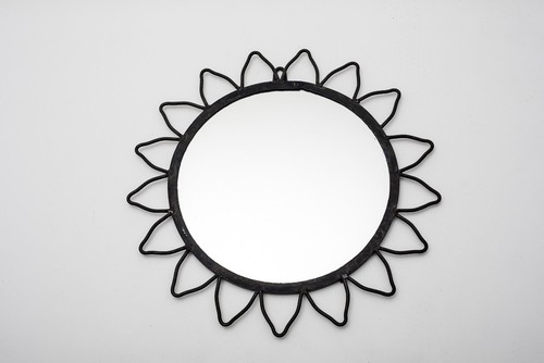 Miroir soleil fer - soleil, forgé