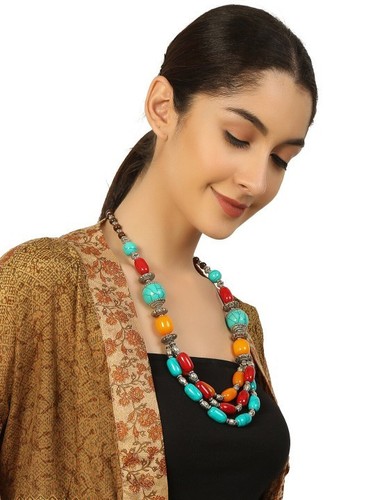 Collier vintage turquoise - collier,