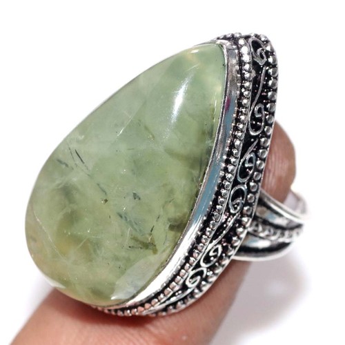 Bague vintage prehnite - bague,