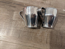2 Breville Cafe Roma Stainless Steel Insulated Espresso Cups Mug Steamer Cup