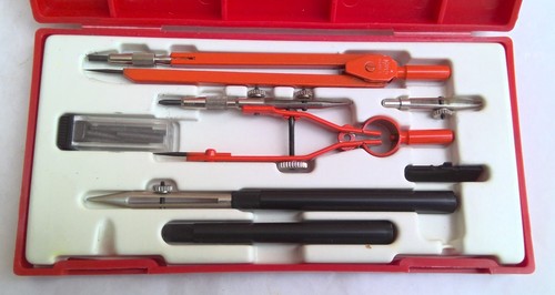 Ancienne boite compas - boite,