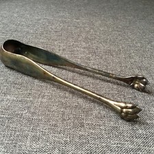 Pince à sucre métal argentée ancienne