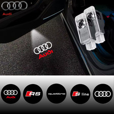 2 Piece Universal LED Door Lights Audi RS, Q, A, S, 12V/24V Logo Projectors