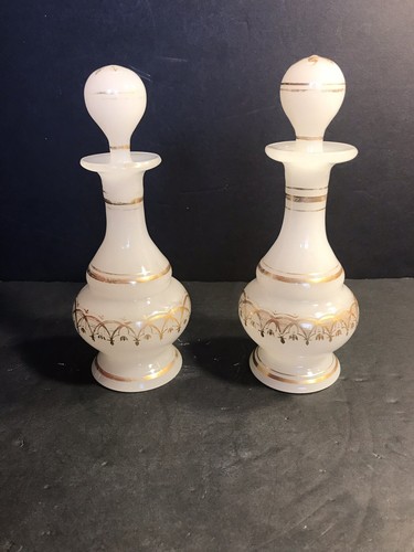 Pair antique opaline glass - antique,