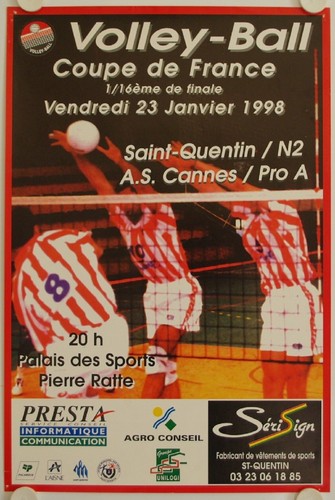 Affiche volley ball 1998 coupe - volley-ball,